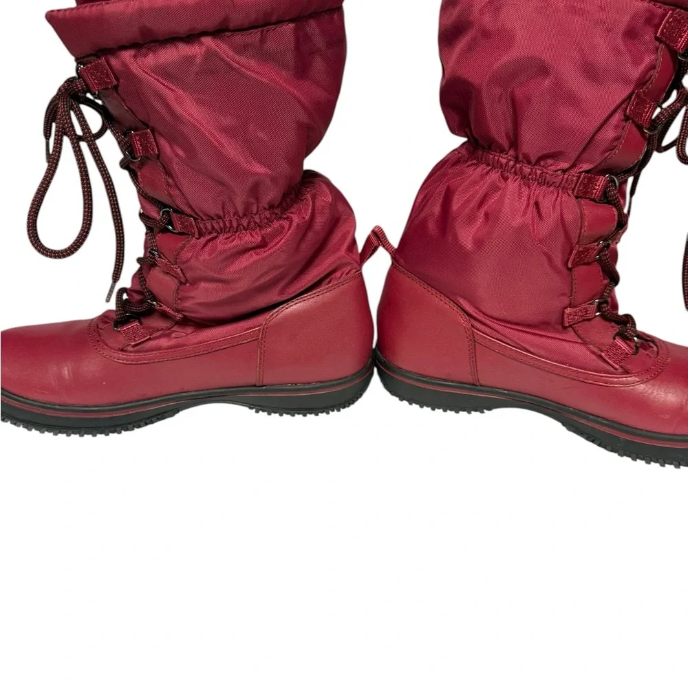 Coach Sage Burgundy Winter Snow Boots 7.5B - Picture 6 of 9